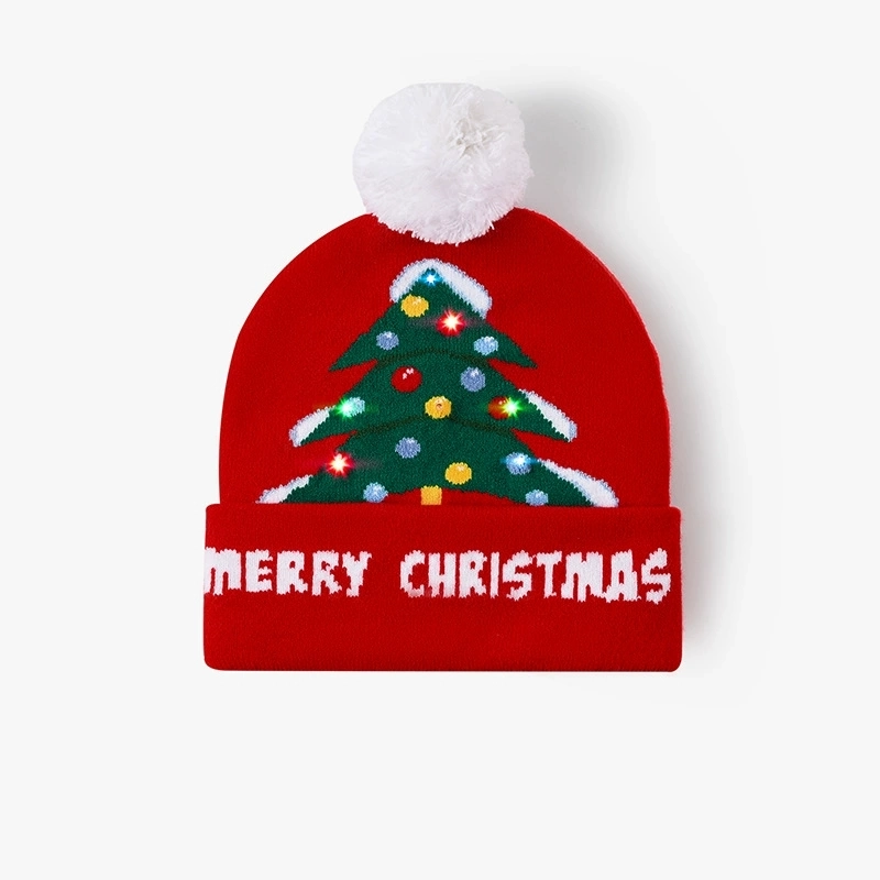 Christmas hat with optional lights, a very popular wool Christmas hat with a strong Christmas atmosphere